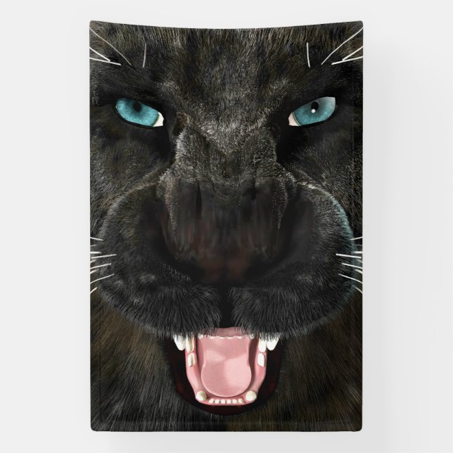 Big Cat Black Panther Banner (Vertical)
