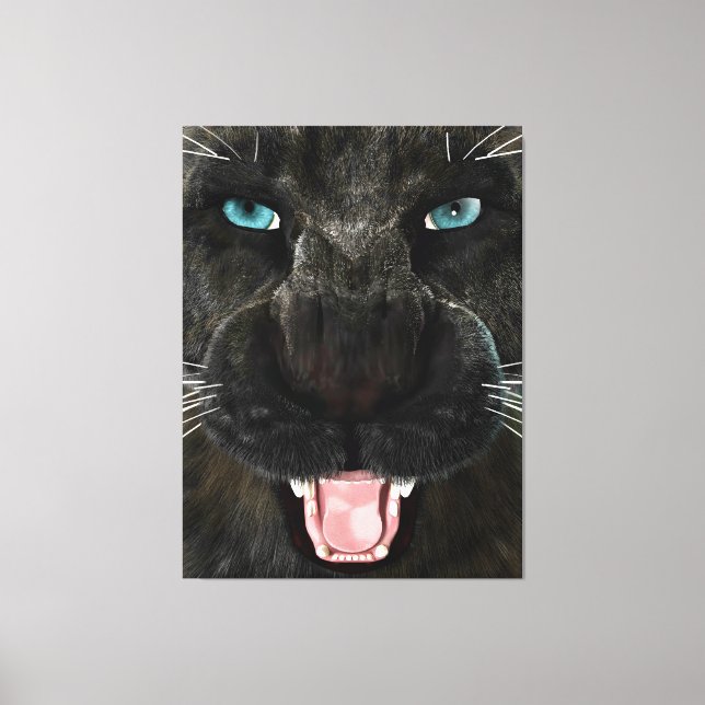 Big Cat Black Panther Canvas Print (Front)