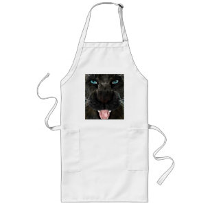 Big Cat Black Panther Long Apron