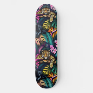 Big Cat Dreams Seamless Surface Pattern Skateboard