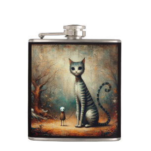 Big cat hip flask