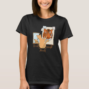 Big Cat History Fine Arts Cat for a Artist Cat Mum T-Shirt