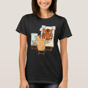 Big Cat History Fine Arts Cat for a Artist Cat Mum T-Shirt