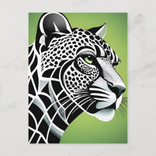 Big Cat Leopard Jaguar Postcard