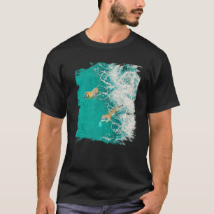 Big Cat Tiger Surfing At Beach T-Shirt