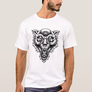 Big Cat with third eye tattoo design T-Shirt