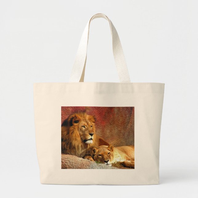 Big Cats - 6 Large Tote Bag (Front)