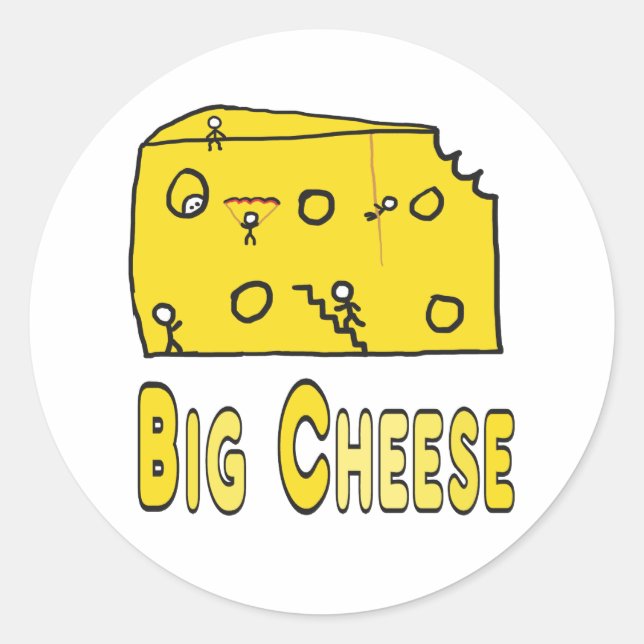 Big Cheese Classic Round Sticker (Front)