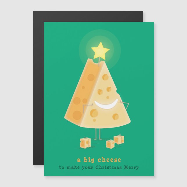 Big Cheese Magnetic Christmas Card (Front/Back)