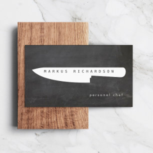 Big Chef Knife Logo 2 for Personal Chef, Catering Business Card