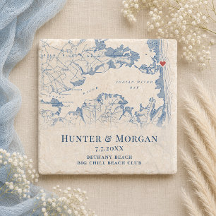 Big Chill Beach Club Wedding Favour Bethany Beach Stone Coaster