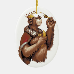 Big Chimpin' Ceramic Tree Decoration