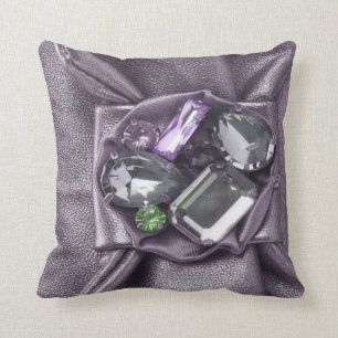 Big Chunky Purple Faux Jewelled Mojo Pillow