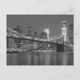 Big City At Night Postcard