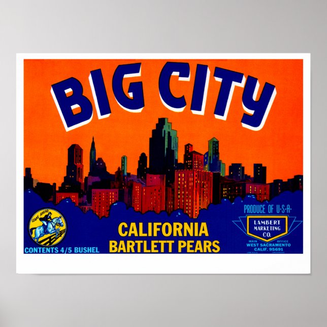 Big City Pears Poster (Front)