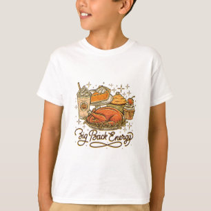 Big Ck Energy Leg Day Turkey Patchwork Funny Thank T-Shirt
