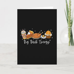 Big Ck Energy Retro Leg Day Turkey Thanksgiving Me Card