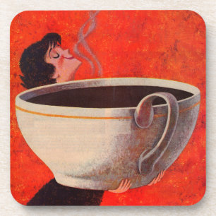 big coffee drinker coaster