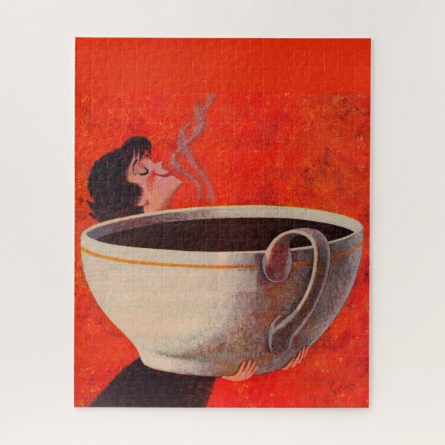 big coffee drinker jigsaw puzzle (Vertical)