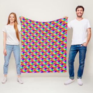 Big colors patterned art mosaic baby blanket