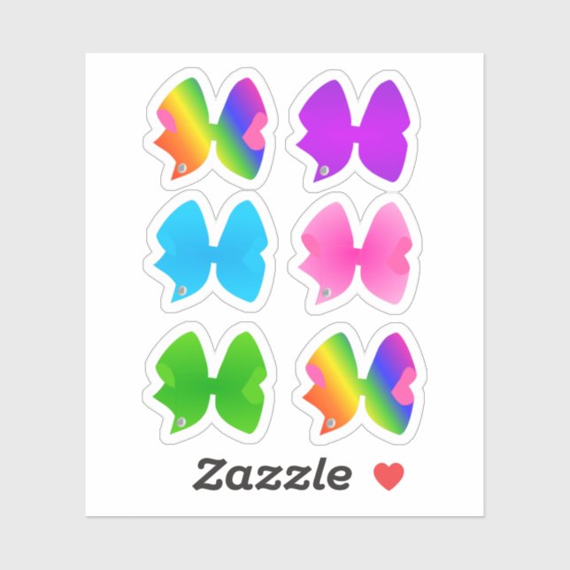 Big Colourful Bows Set - Includes Rainbow Bow (Sheet)