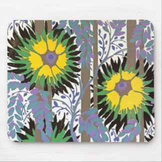 Big Colourful Flowers Art Deco Mousepad