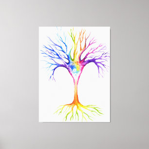 Big colourful neuronal tree canvas print