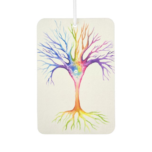 Big colourful neuronal tree car air freshener (Front)