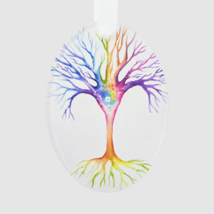 Big colourful neuronal tree ornament