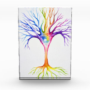 Big colourful neuronal tree photo block