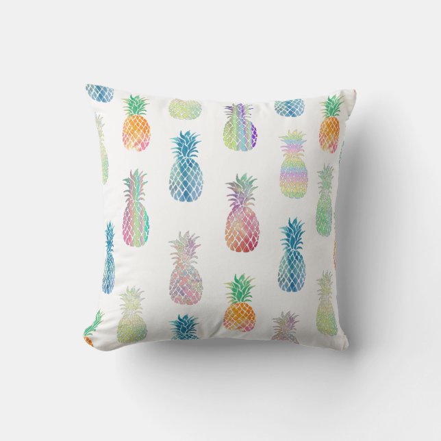 big colourful pineapples pattern cushion (Front)