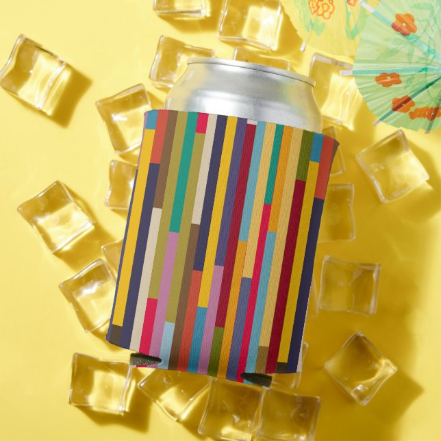 Big Colourful Stripes Can Cooler (In Situ Summer)