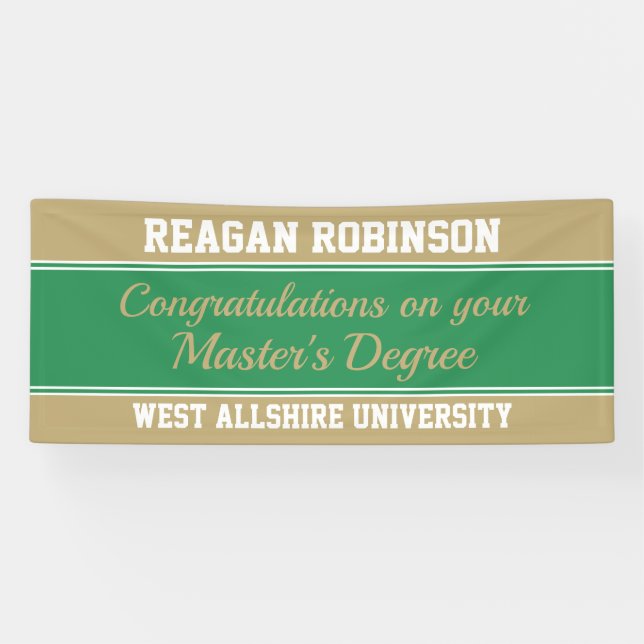 Big Congrats! Large Master's degree banner (Horizontal)