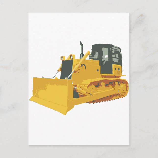 Big Construction Bulldozer on Tracks Postcard (Front)