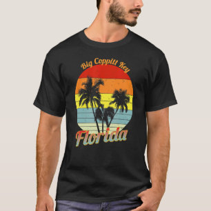 Big Coppitt Key Florida Retro Tropical Palm Trees T-Shirt
