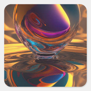 Big Cosmic Drop Square Sticker