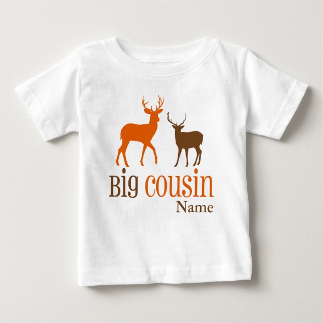 Big Cousin Deer Personalised T-shirt (Front)