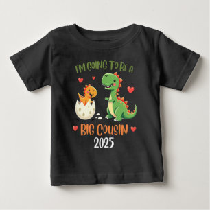 Big Cousin Dinosaur Im Going To Be Cousin Baby Rex T-Shirt