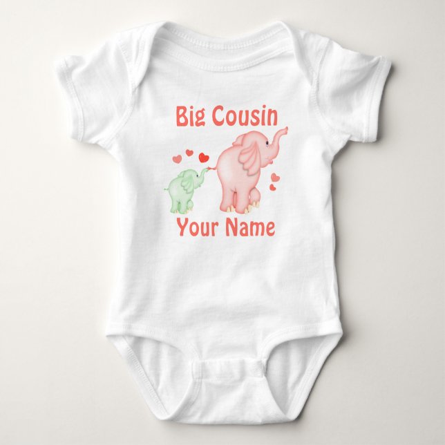 Big Cousin Elephant Personalised Shirt (Front)