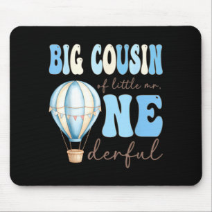 Big Cousin of Mr Onederful 1st Birthday Boy Air Mouse Pad
