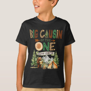 Big cousin of the one happy camper 1st birthday T-Shirt