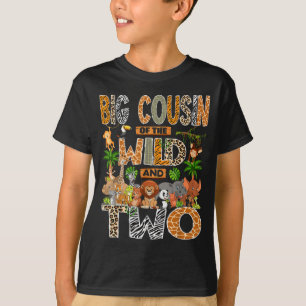 Big cousin of the wild & two 2nd birthday boy T-Shirt
