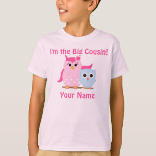 Big Cousin Owl Personalised T-shirt