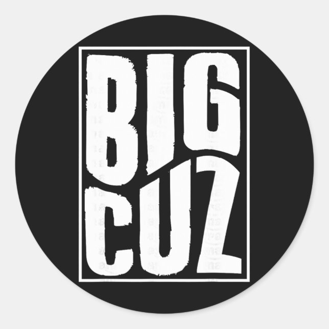 Big Cousin Pregnancy Announcement Matching New Cou Classic Round Sticker (Front)