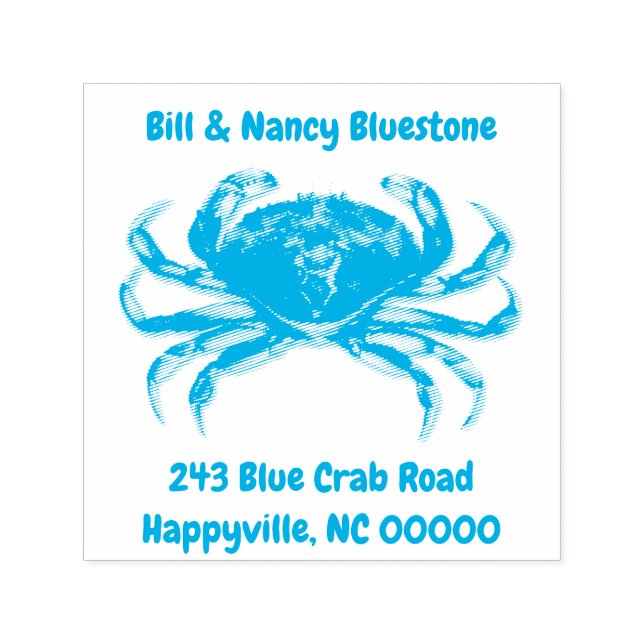 Big Crab Return Address Self-inking Stamp (Design)