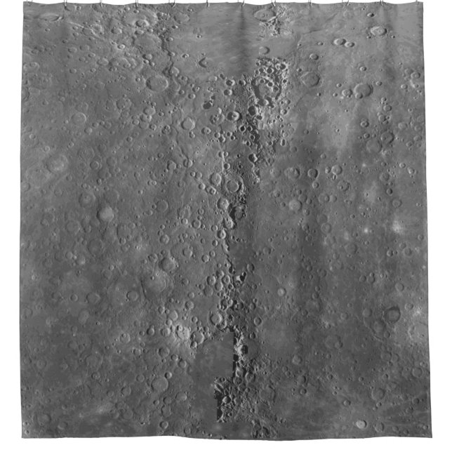 Big Craters Surface Moon Planet Shower Curtain (Front)