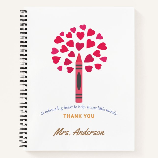 Big crayon tree / Teacher Appreciation Notebook (Front)