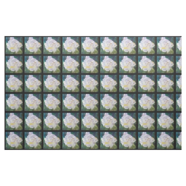 Big Creamy White Gardenia Fabric (Fat Quarter)