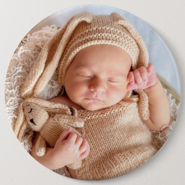 Big custom photo button pin (Front)