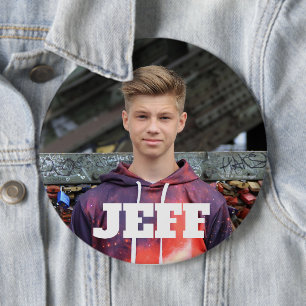 Big custom photo button with name